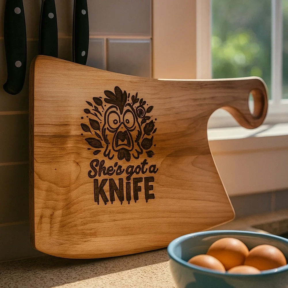Knife Wooden Cutting Board